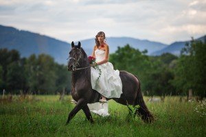 mariée à cheval prestige