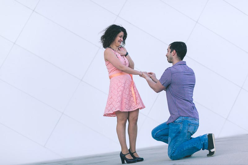 emotional moment during engagement session