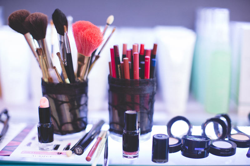 some make-up tools captured by the photographer
