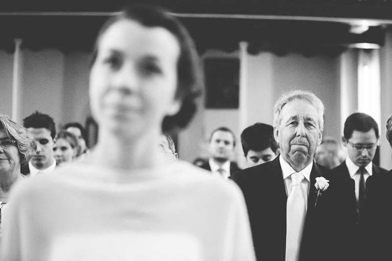 the photographer focused on the dad of the bride
