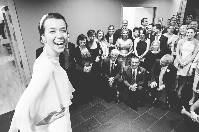group photo during wedding