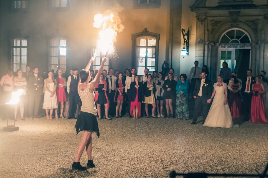 fire show to end the wedding