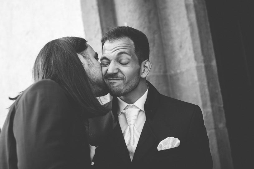 funny face by the groom