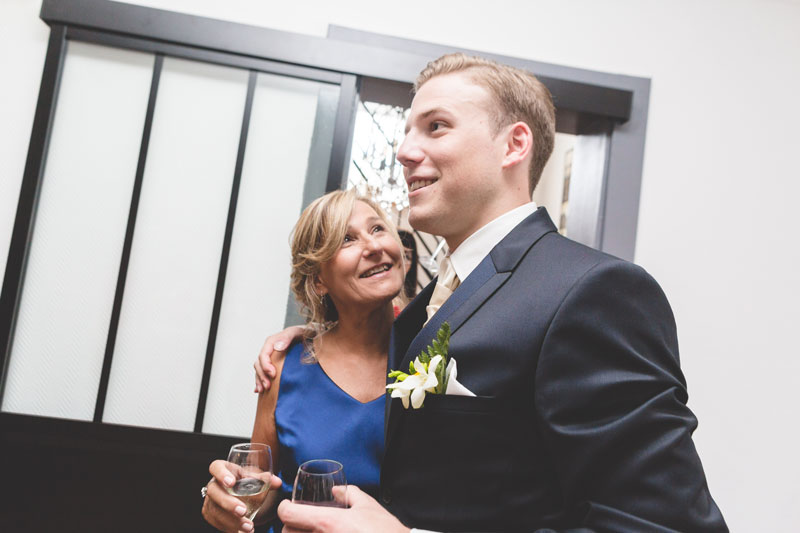 groom with his mom