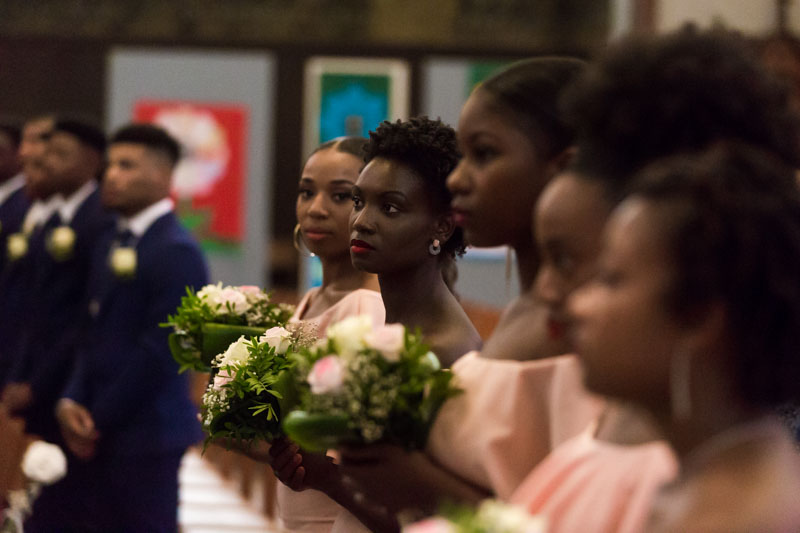 wedding ceremony with black people
