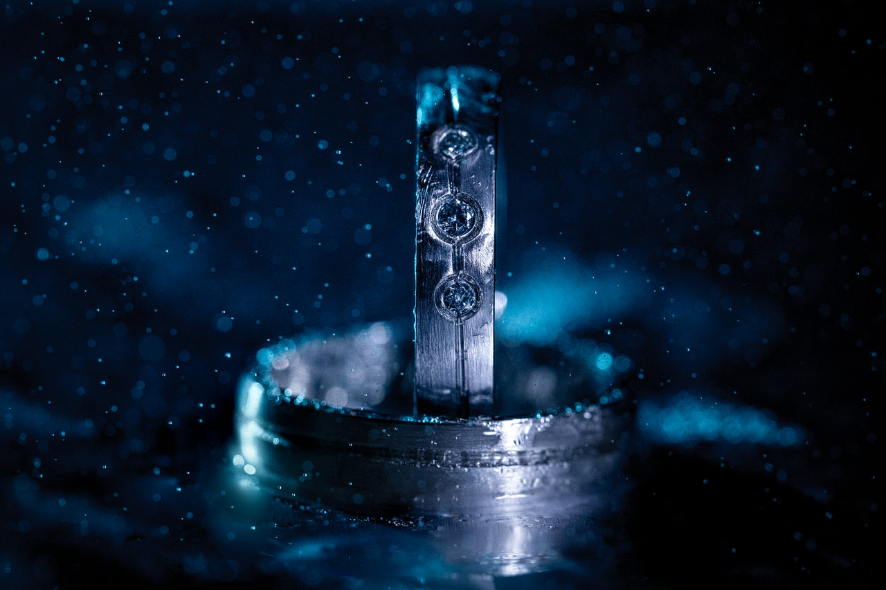 wedding rings in water