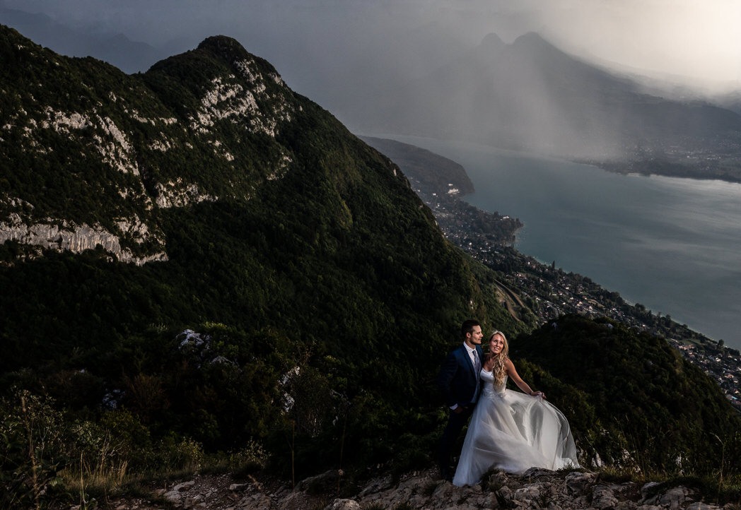 séance après mariage dans les Alpes
