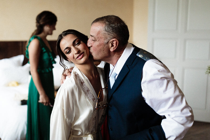 08 father kisses the bride