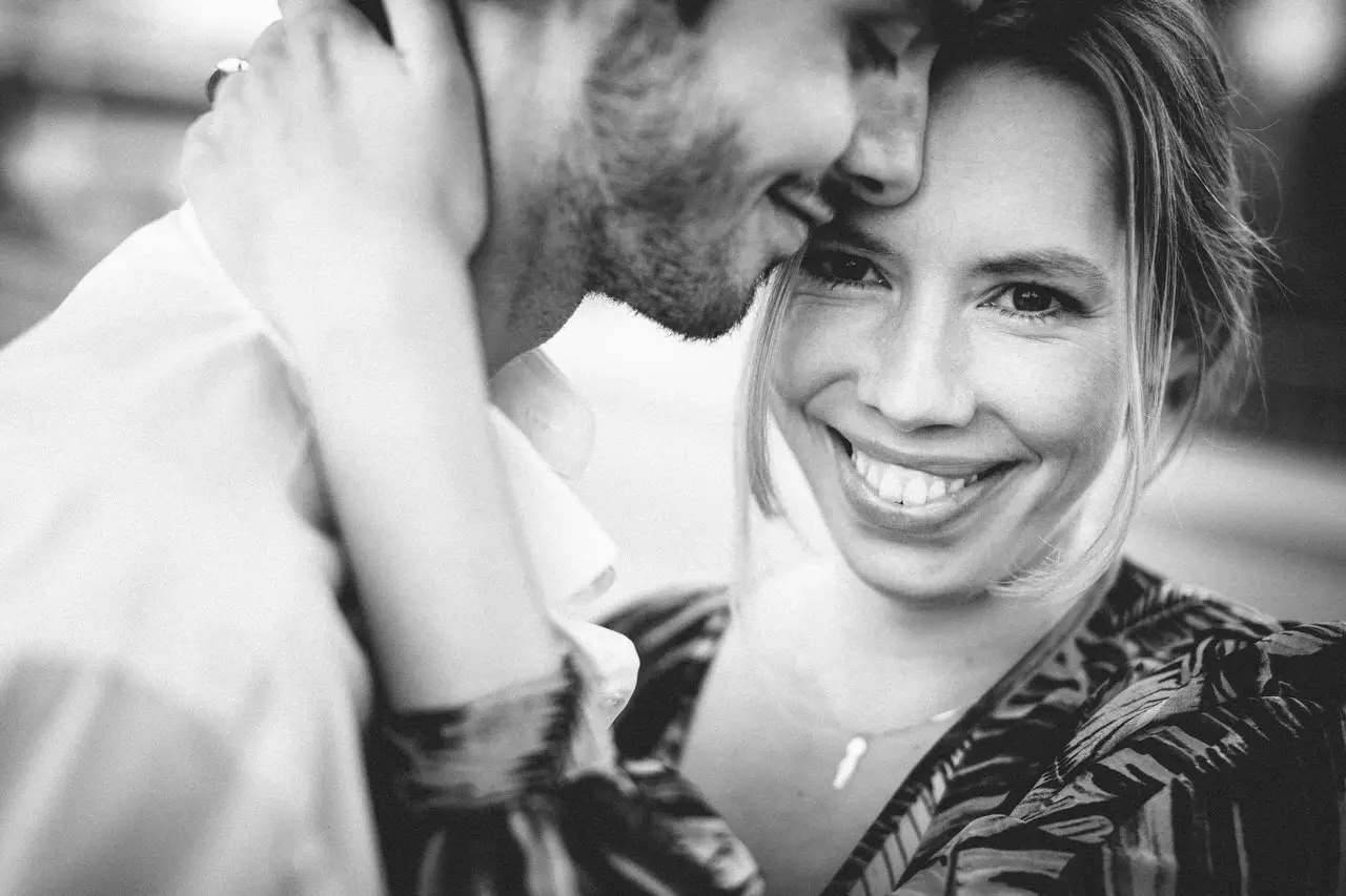  beautiful french girl smiles at photographer